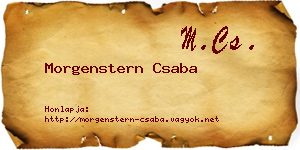 Morgenstern Csaba névjegykártya